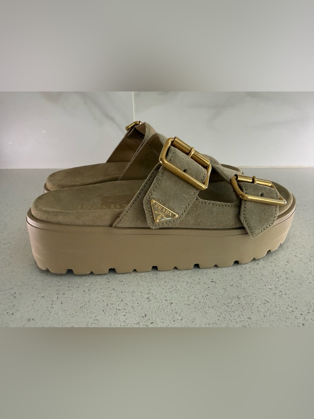 Prada Fussbett Flatform Slide/Sandal - Picture 3 of 13